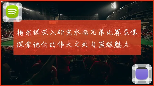 梅尔顿深入研究水花兄弟比赛录像探索他们的伟大之处与篮球魅力